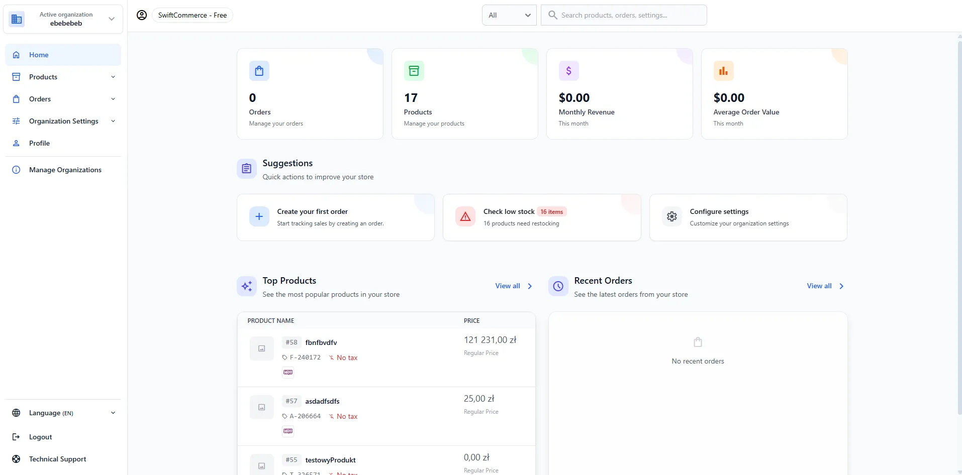 SwiftCommerce E-commerce Application - Project thumbnail 2, click to view full size