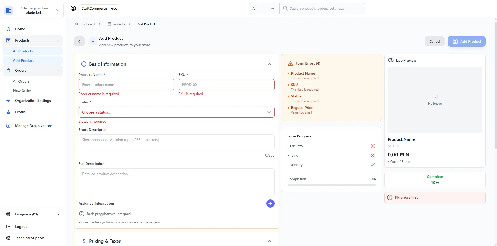 SwiftCommerce E-commerce Application - Project thumbnail 4, click to view full size